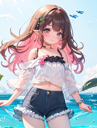 黑色打底袜与甜美可爱的少女头像
